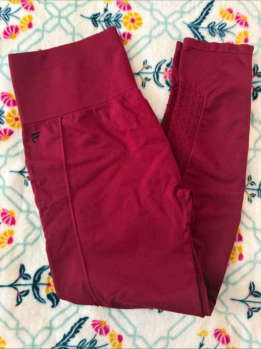 Fabletics Maroon Kids Active Leggings